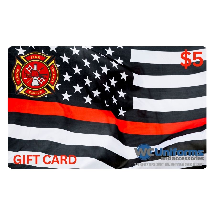 Fire Department Thin Red Line Flag Gift Card $5-$500 - Gift Cards