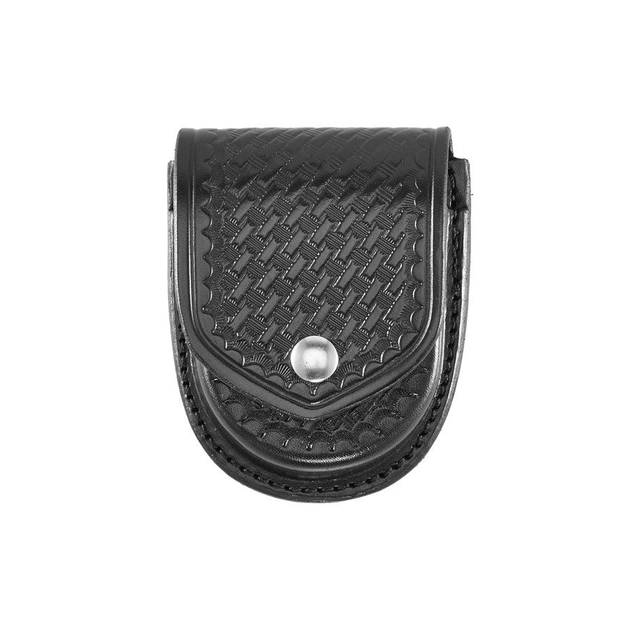 Aker Leather 500D Compact Round Double Handcuff Case – Basket Weave -