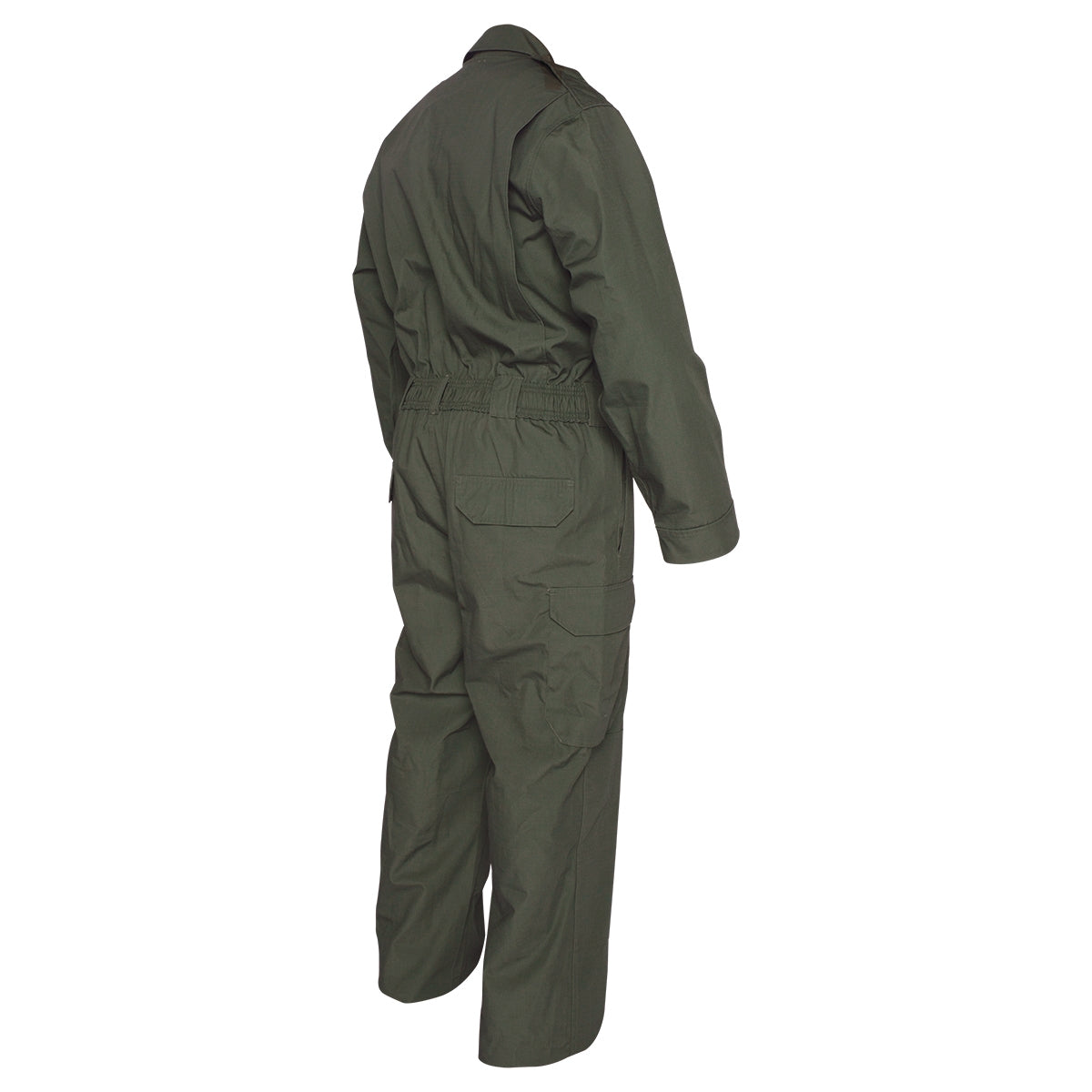 Green coverall on a white background