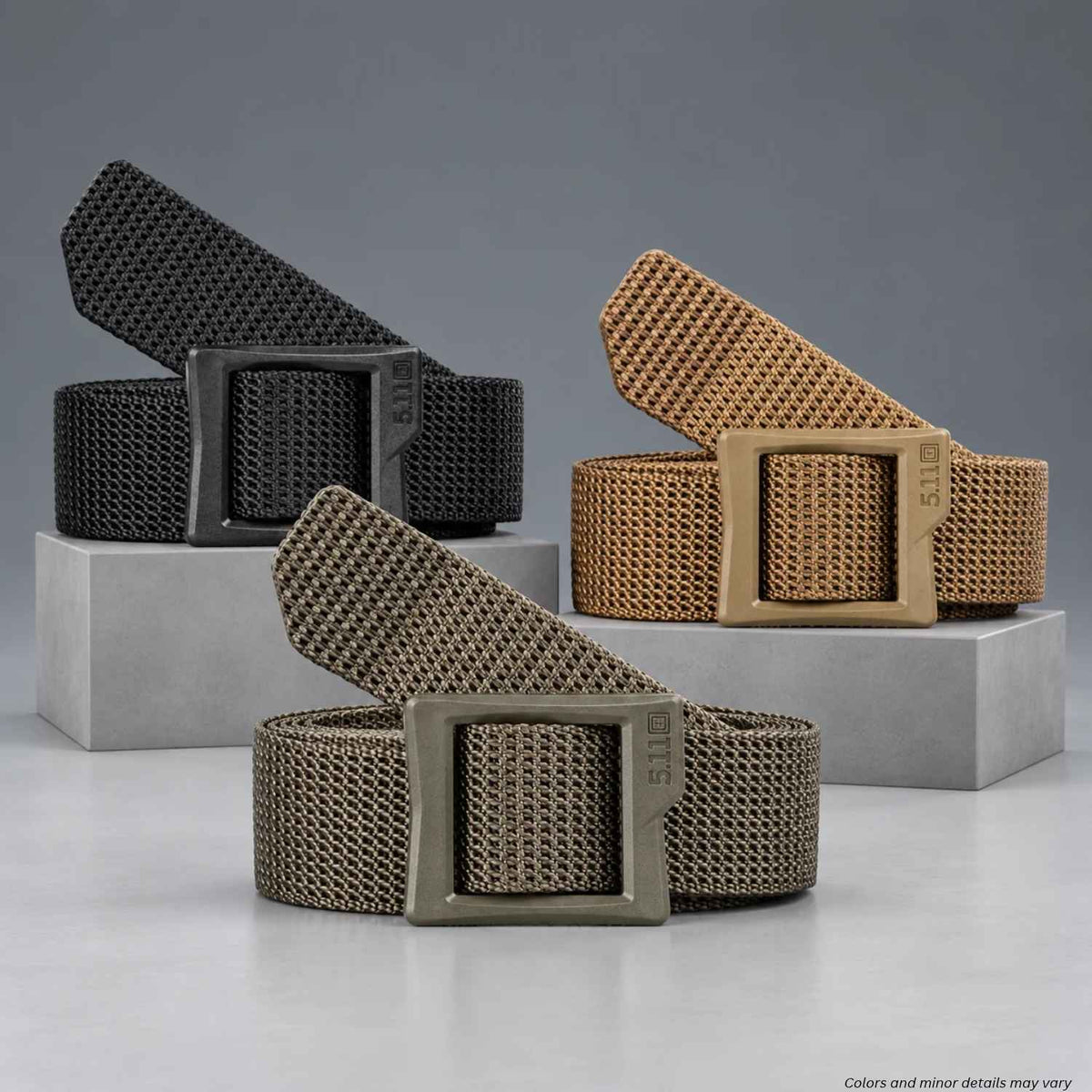 5.11 Tactical TDU Low Pro Belt 56514 in Black, Kangaroo, and Ranger Green with 1.5 inch nylon webbing