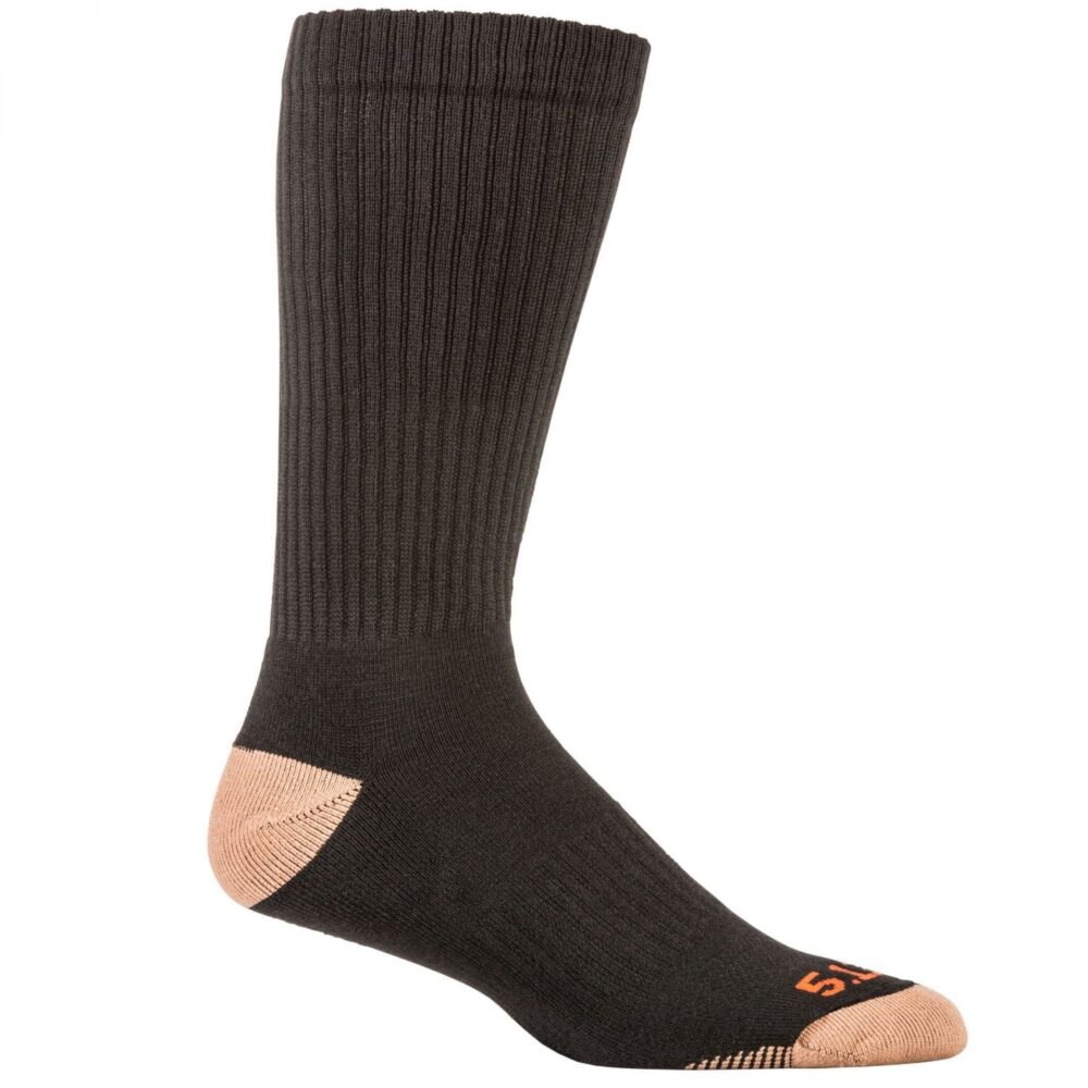 5.11 Tactical Cupron 3 Pack Socks Crew 10039 – Black, Large/XL -