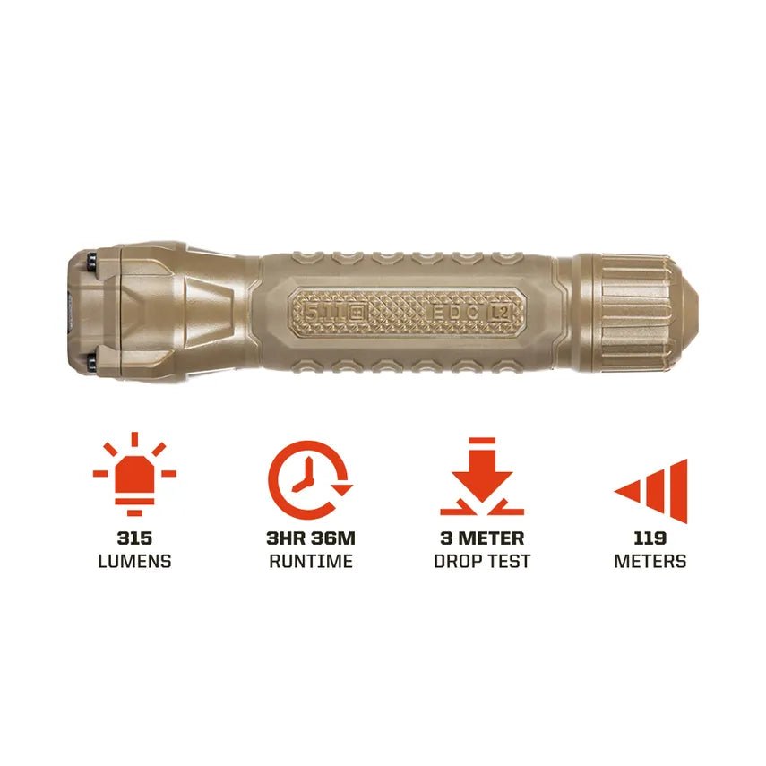 5.11 Tactical Every Day Carry Flashlight L2 53385 - WCUniforms