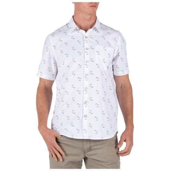 5.11 Tactical Life’s a Breach Short Sleeve Shirt 71385 – White, 2X-Large -