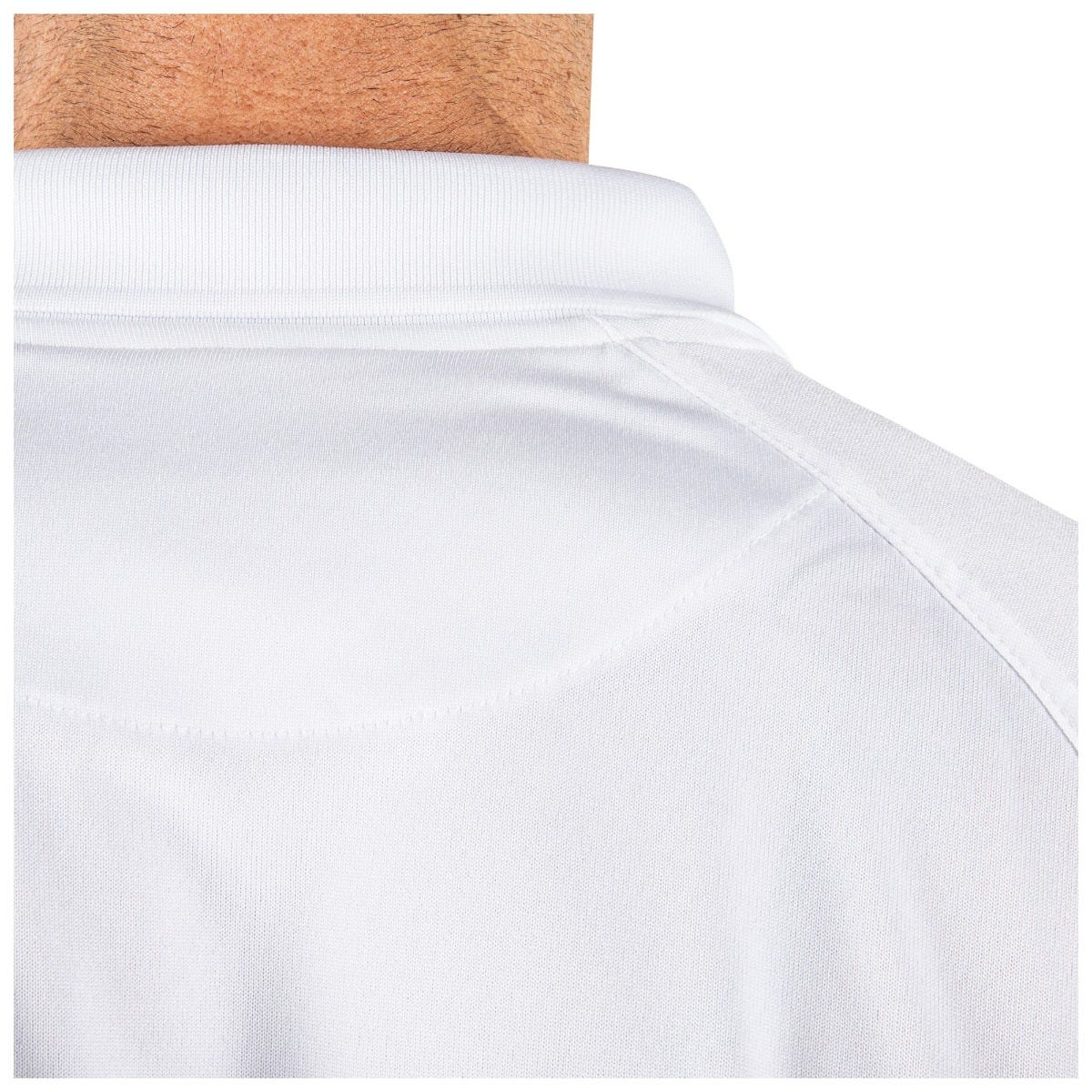 White shirt with a wooden collar on a white background