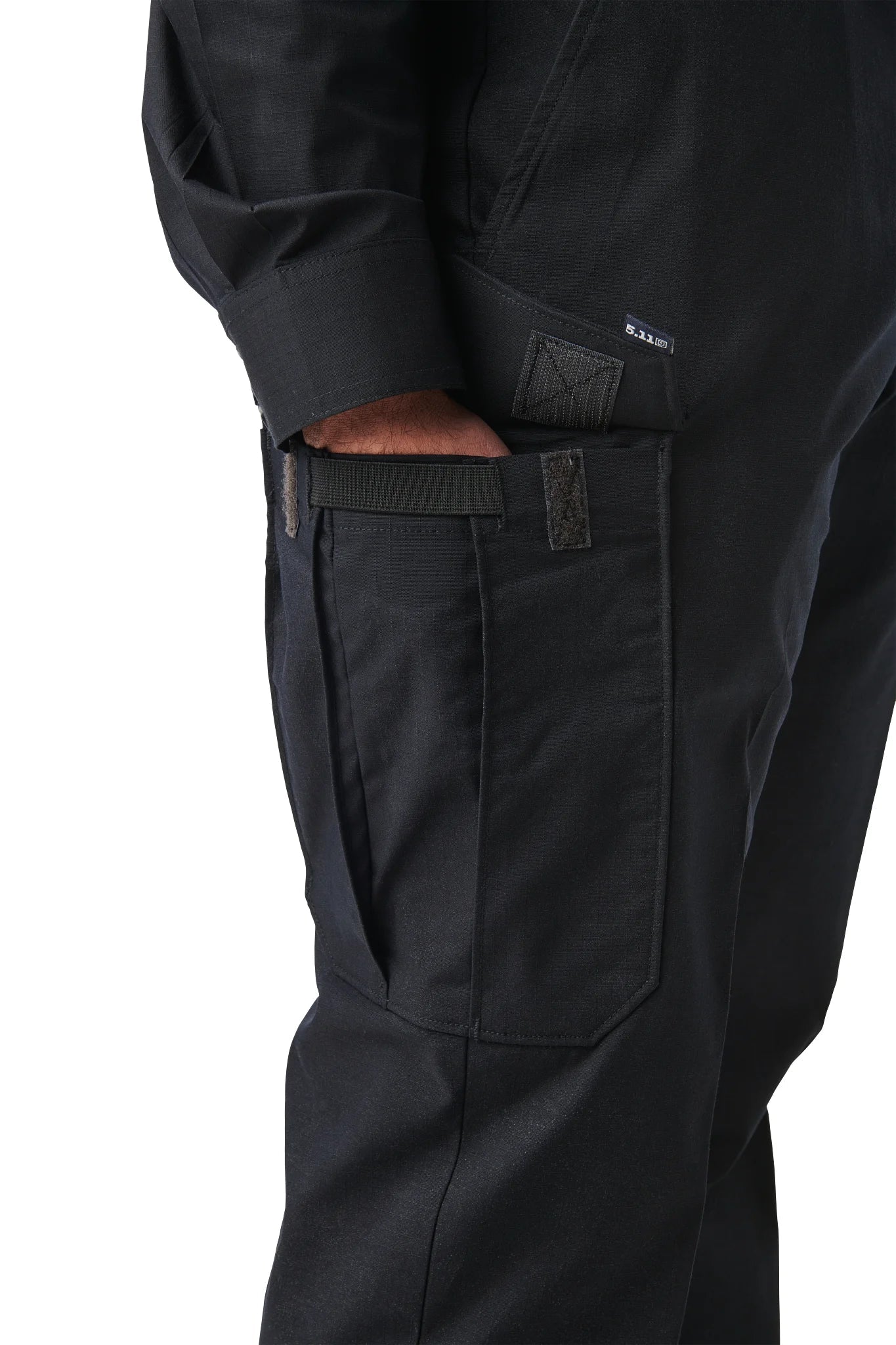 5.11 Tactical Stryke PDU Class B rear-thigh flashlight pocket detail