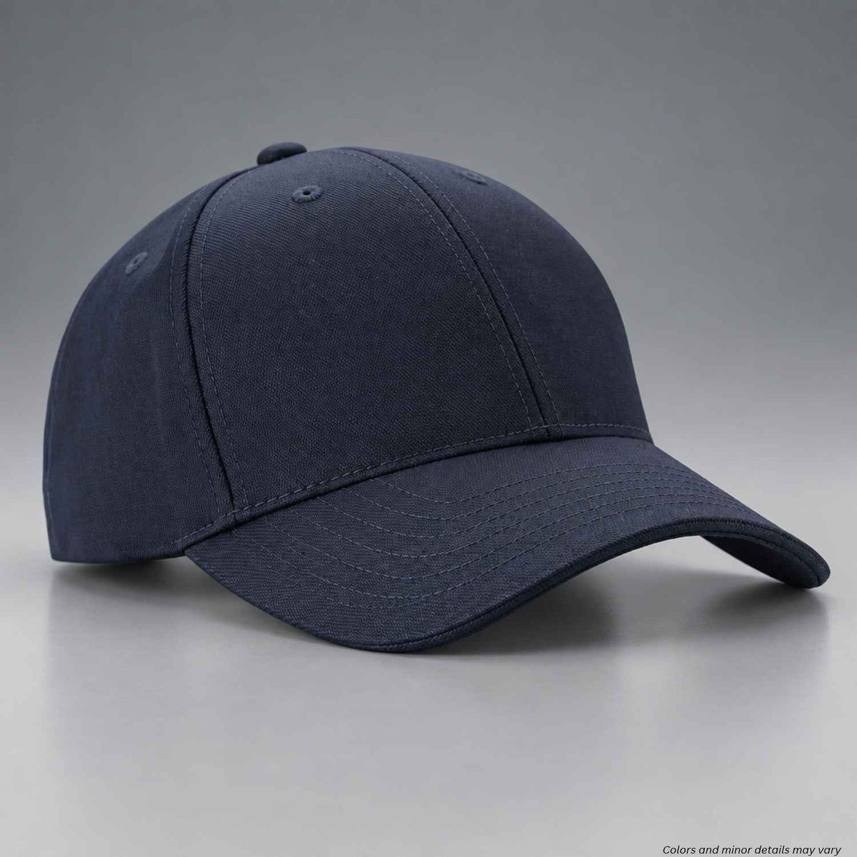 Dark navy 5.11 Tactical Uniform Hat 89260 ABR, front three-quarter view of the blank structured crown and curved brim