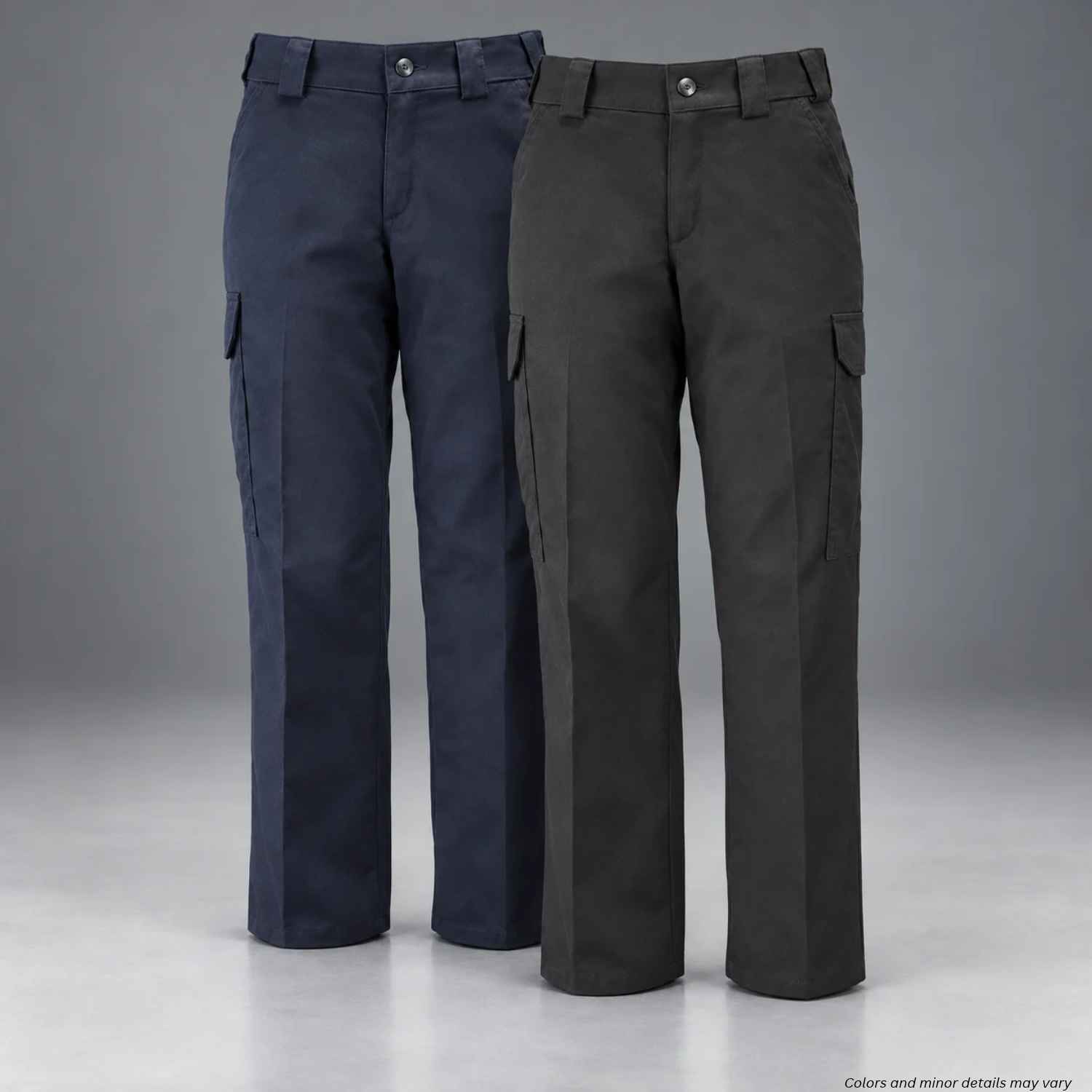 5.11 Tactical Women's PDU Class B Twill Cargo Pant 64306 in Midnight Navy and Black, front view