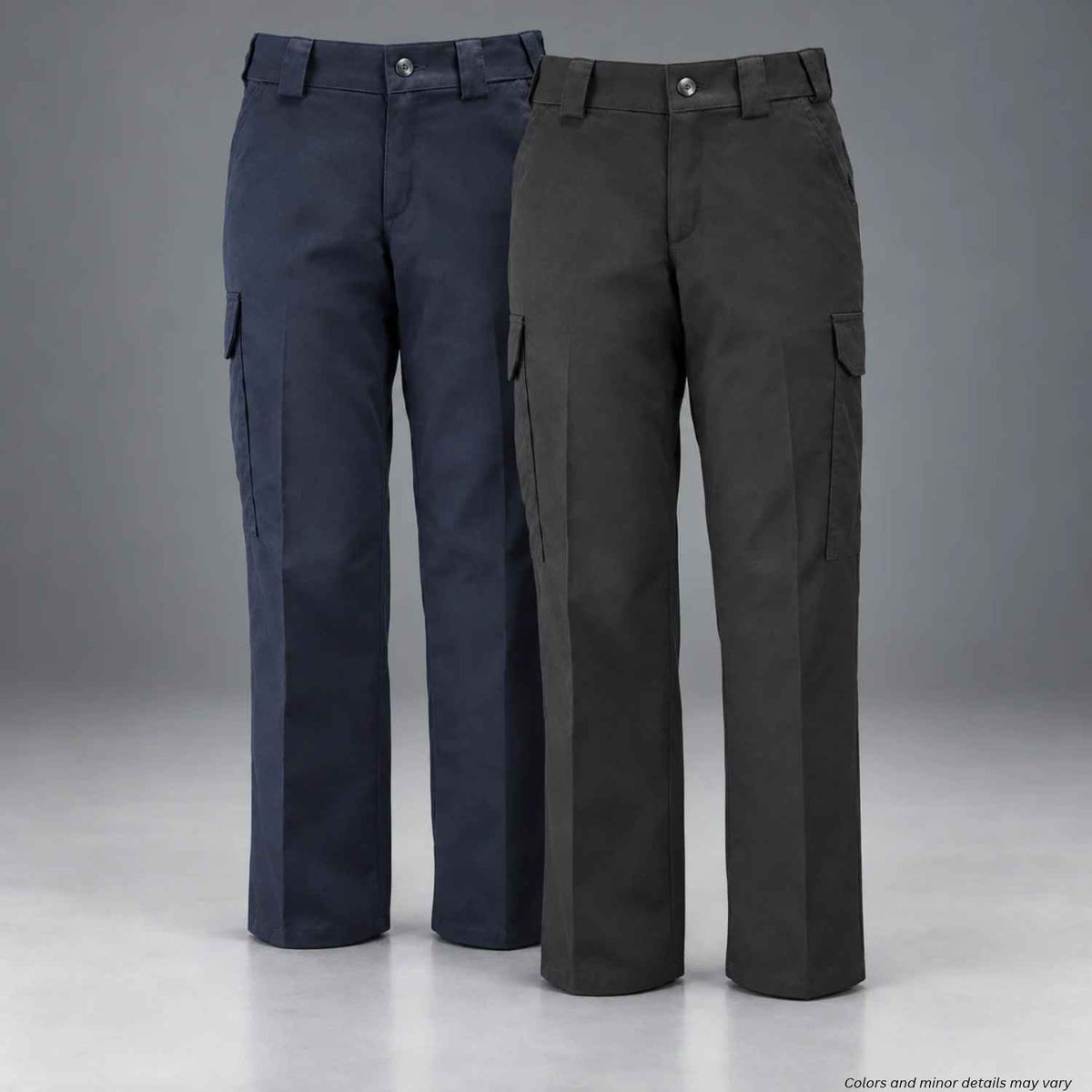 5.11 Tactical Women's PDU Class B Twill Cargo Pant 64306 in Midnight Navy and Black, front view