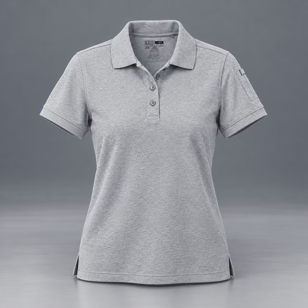 5.11 Women's Professional Pique Polo 61166 in Heather Gray, front view