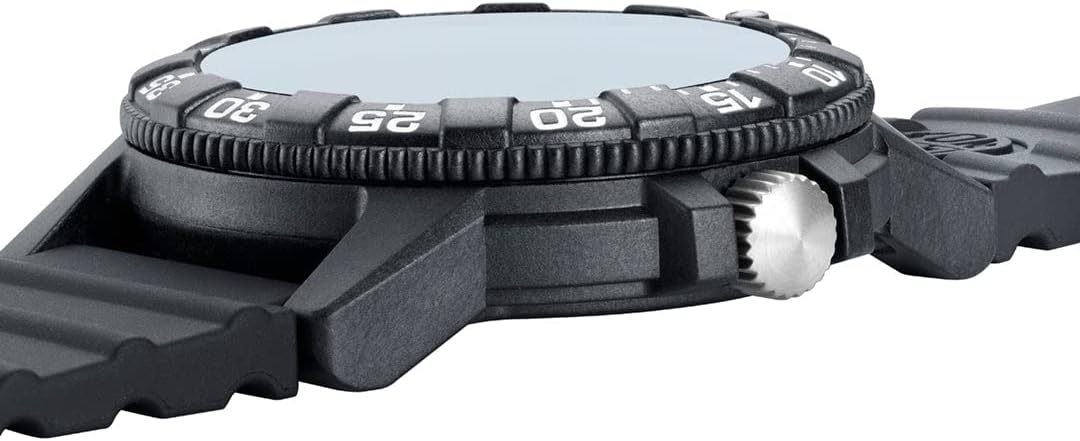 Close up of Luminox Leatherback Sea Turtle Giant Outdoor Watch 0337 with CARBONOX case, NATO or PU strap