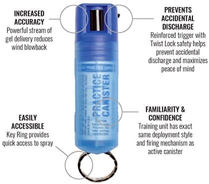 Sabre Practice Key Case Spray de pimienta inerte