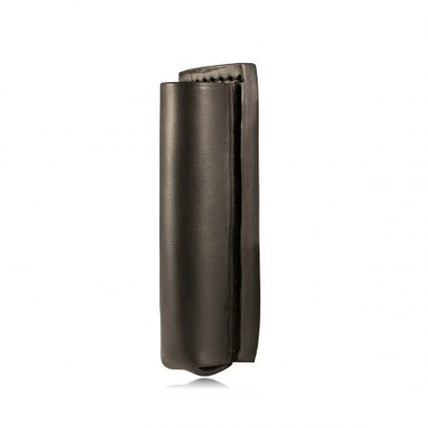 Boston Leather Holder for Collapsible Foam Handle Baton – Black, Plain -