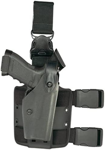 Safariland Model 6005 SLS Tactical Holster with Quick-Release Leg Strap for Browning Hi Power, showcasing design and functionality.