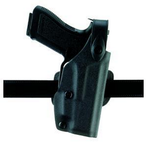 Safariland Model 6280 SLS Mid-Ride Holster for Glock 17, showcasing the sleek design and secure fit for duty use.