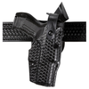 Safariland Model 6360 ALS/SLS holster displaying Springfield XD 9 4'' on a textured black belt, showcasing Level III retention design.