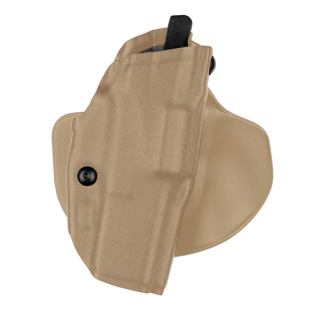 Safariland Model 6378 ALS Concealment Paddle Holster in flat dark earth color for Glock 19 with light attachment.