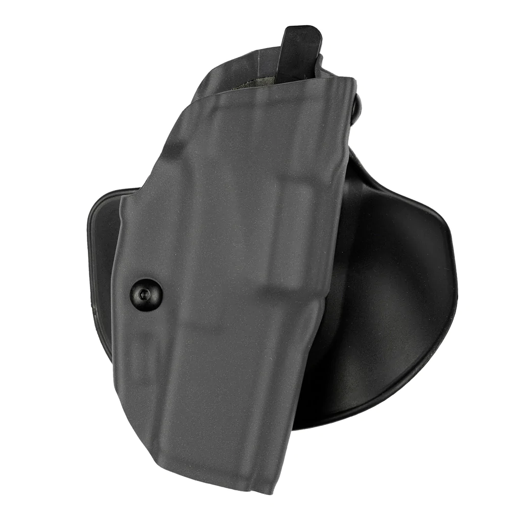 Safariland Model 6378 ALS Concealment Paddle Holster for Glock 17, showcasing sleek black design and open-top accessibility.