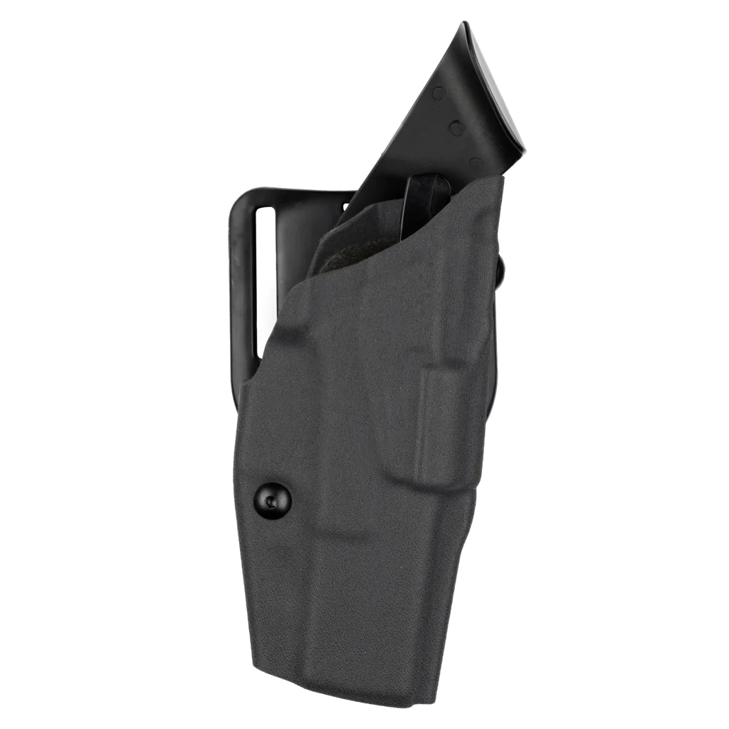 Safariland Model 6390 ALS Mid-Ride Duty Holster for Glock 17, featuring Automatic Locking System in sleek black design.