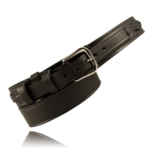 Boston Leather 1 1/2 Ranger Belt made of durable English Bridle leather with removable buckle and tongued design.