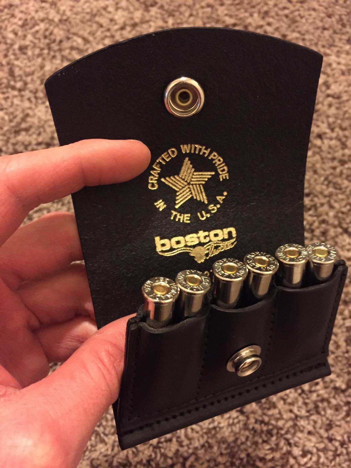 Boston Leather 2" x 2" x 2" Bullet Pouch 5637