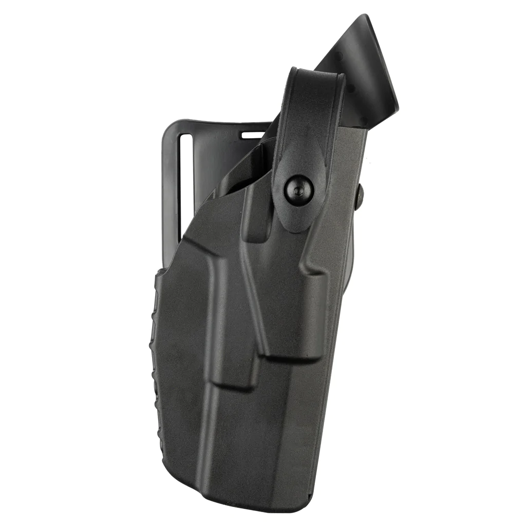 Safariland Model 7280 7TS SLS Mid-Ride duty holster, designed for Glock 19 with compact light, showcasing side profile.