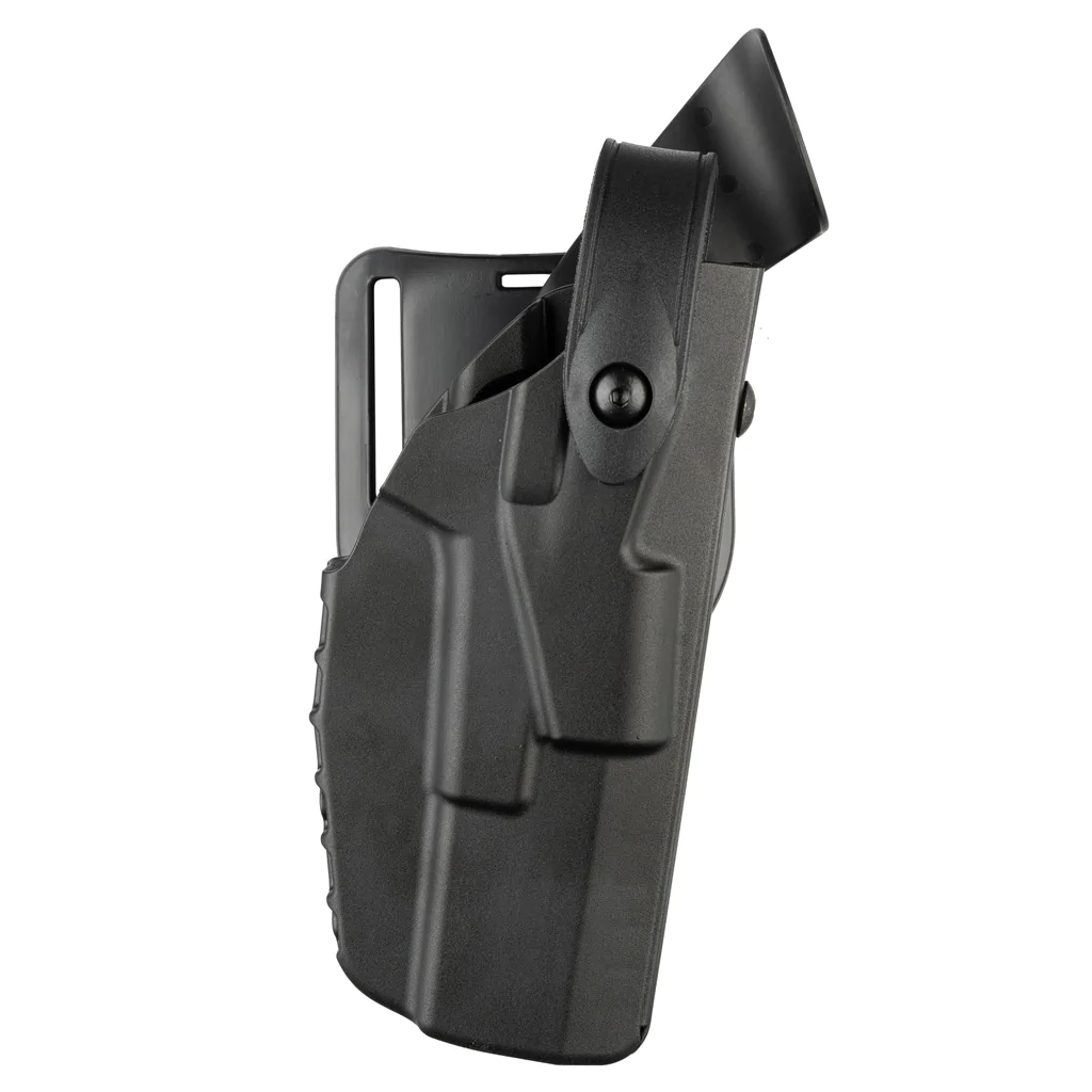Safariland Model 7280 7TS SLS Mid-Ride Duty Holster for Glock 17, showcasing sleek design and durable SafariSeven material.