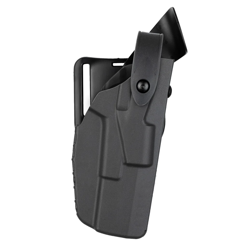 Safariland Model 7360 7TS ALS/SLS duty holster, lightweight design for Glock 19 with compact light, side view.