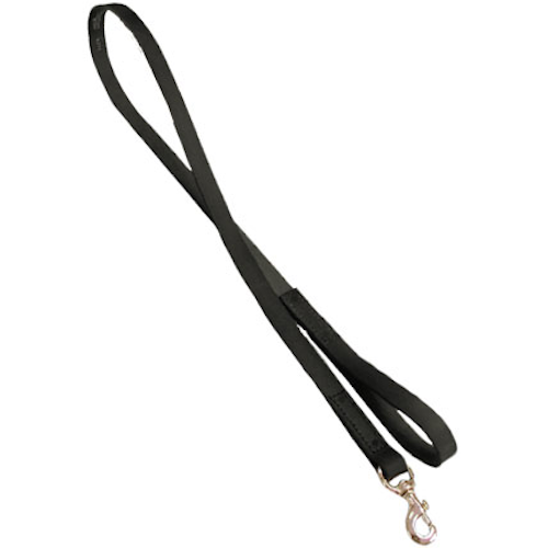 Boston Leather 60 Agitation K-9 Lead in black, crafted from durable top grain leather with a sturdy snap.