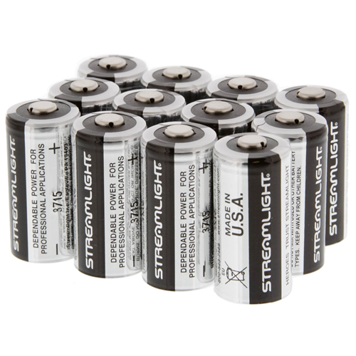 Streamlight CR123A Lithium 3V Batteries (12 Pack) 85177