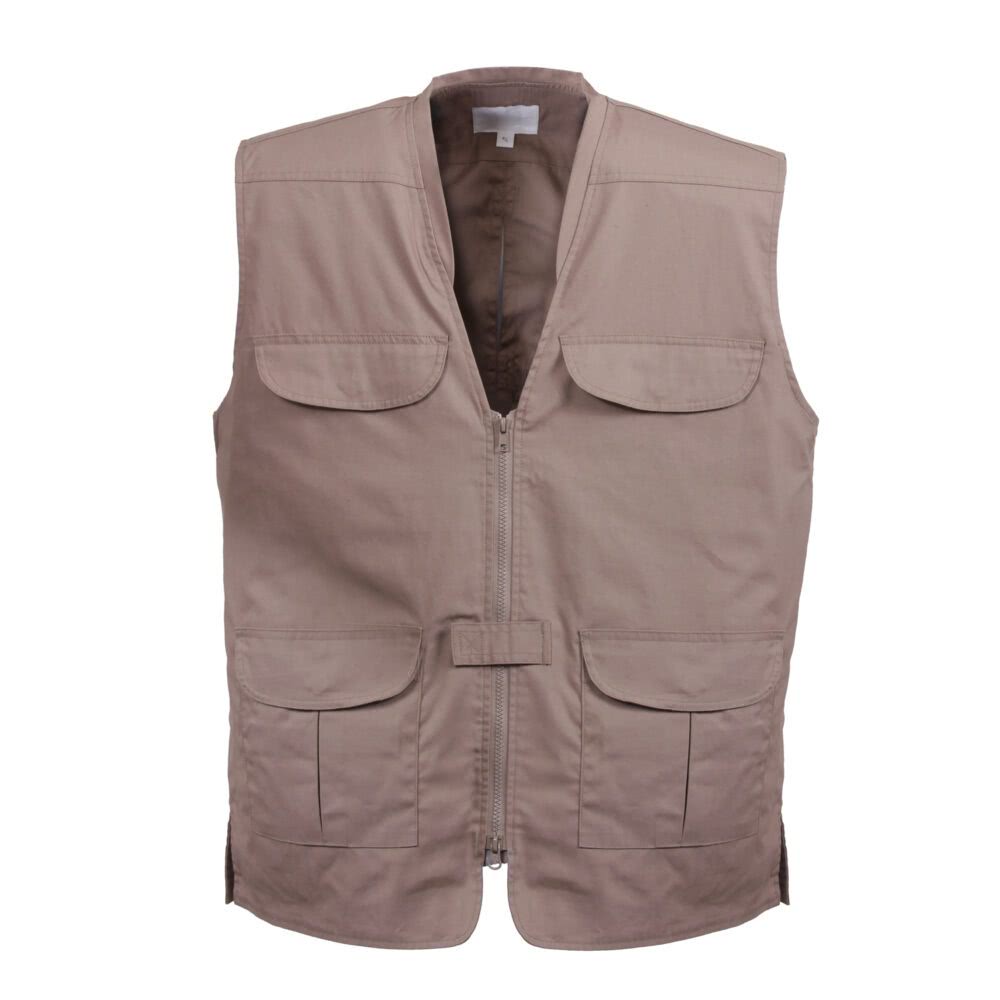 Rothco Plainclothes Lightweight Professional Concealed Carry Vest - Black or Khaki - Tactical Vests