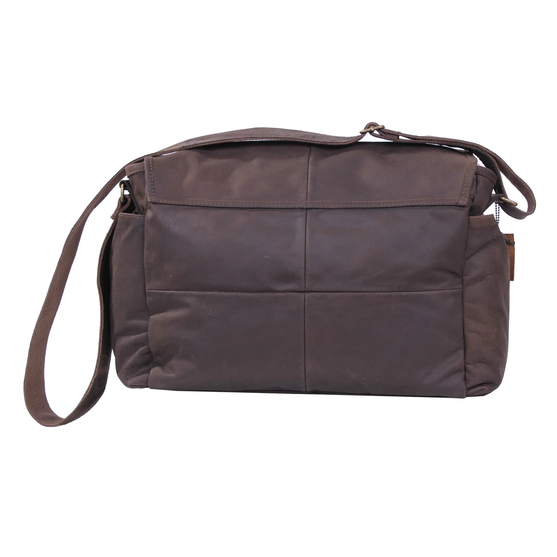 Bolso mensajero clásico de cuero marrón Rothco