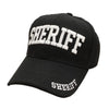 Black Sheriff Baseball Cap - White on Black