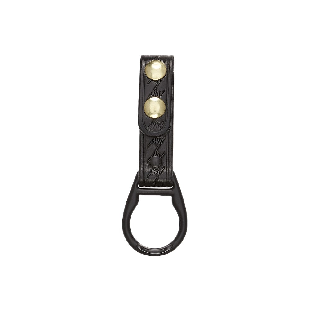 Aker Leather Side Handle Baton Ring Strap with premium cowhide and solid brass snaps, designed for belts up to 2-1/4.