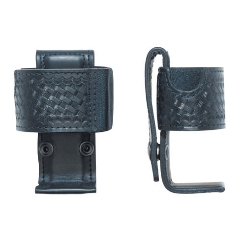 Aker Leather Universal Radio Holder featuring premium cowhide and steel reinforced base for secure radio storage.