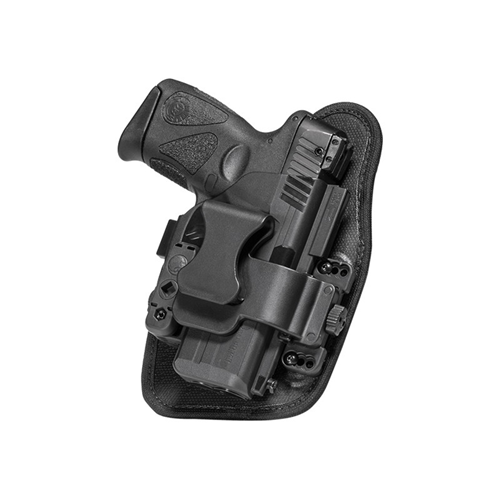 Alien Gear ShapeShift Appendix Carry Holster showcasing a handgun with a breathable neoprene base for comfort.