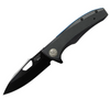 ASP PDK-1B Police Duty Knife with black AUS-8 stainless steel blade and textured graphite handle, designed for law enforcement use.