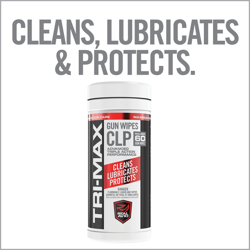 Real Avid TRI-MAX CLP Gun Wipes - Canister AVCLPW-C60