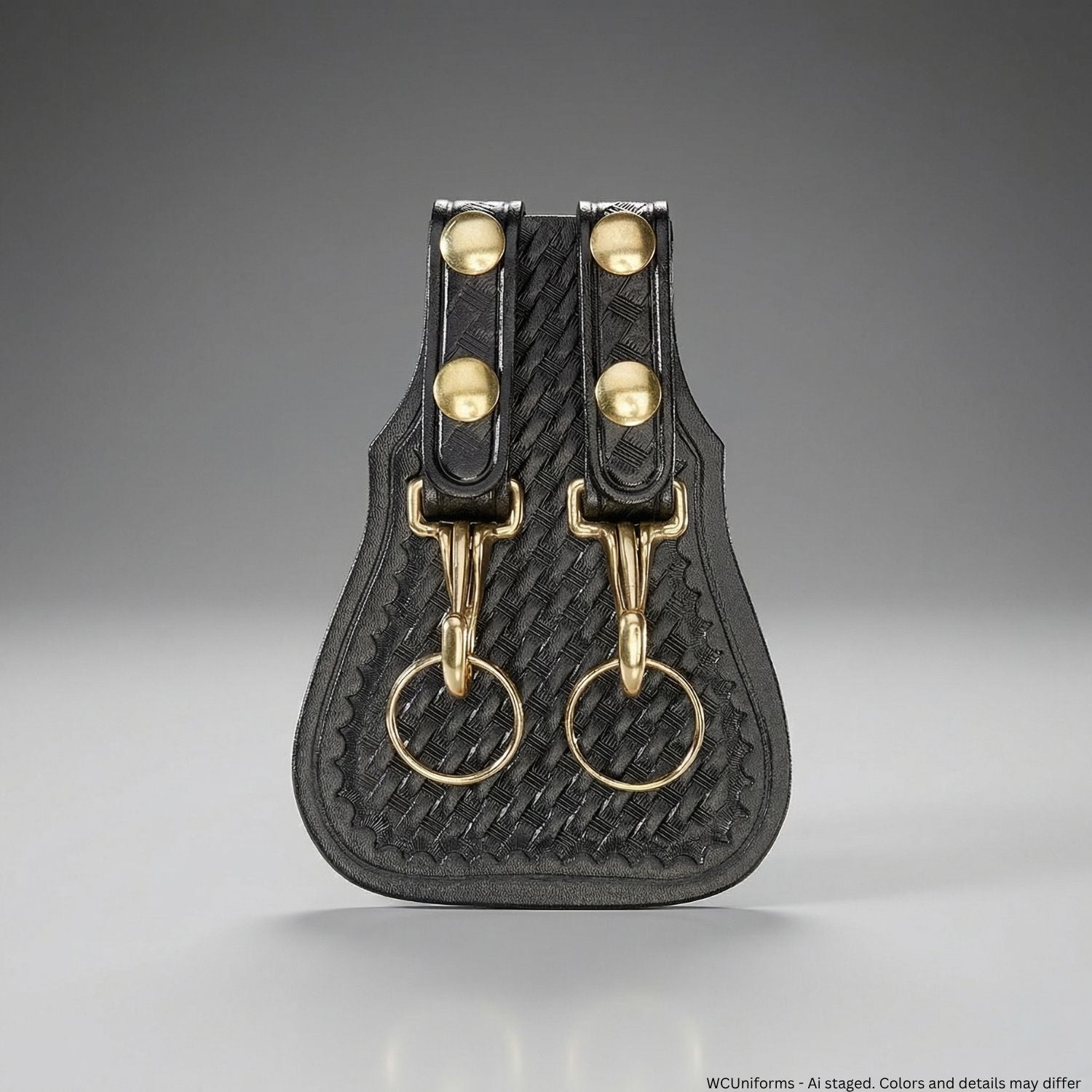 Aker Leather 562 Double Key Flap Basketweave Duty Key Holder