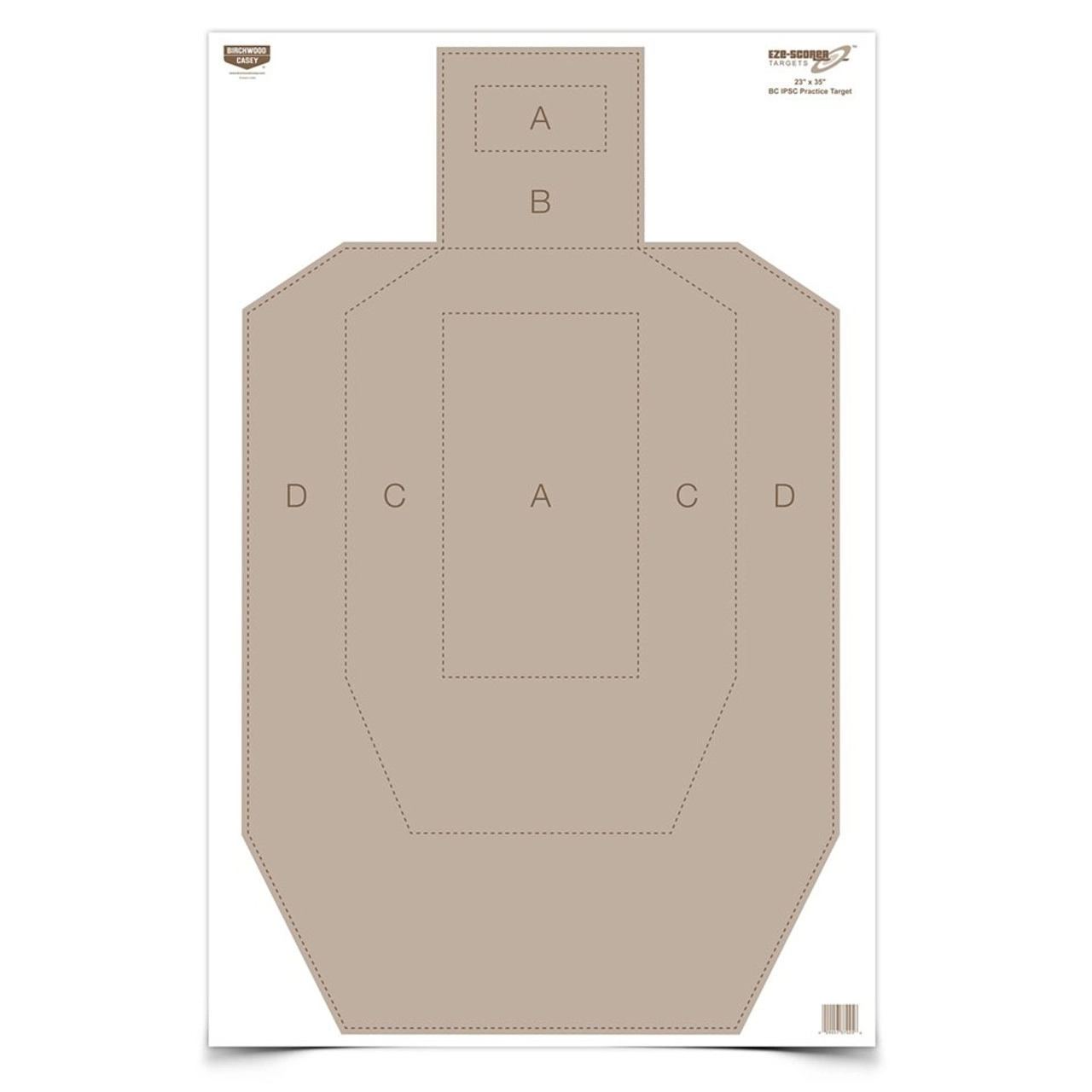 Birchwood Casey Eze-Scorer 23 x 35 IPSC Practice Target, 5 Targets BC-37029