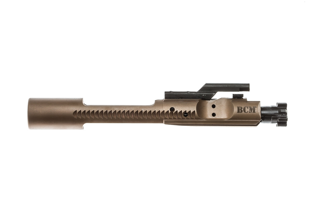 Bravo Company USA BCM Bolt Carrier Group in Flat Dark Earth finish, ideal for AR15, M16, and M4 rifles.