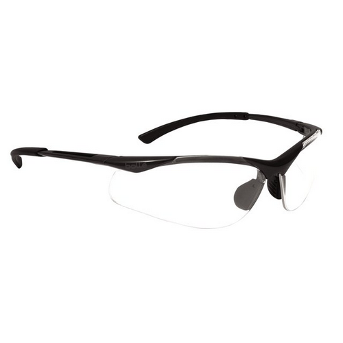 Bollé CONTOUR Safety Glasses featuring a lightweight design with a non-slip bridge, perfect for comfort and protection.