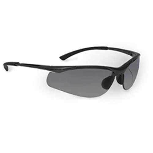 Bollé CONTOUR Safety Glasses in sleek black design, offering lightweight protection and comfort for workplace safety.