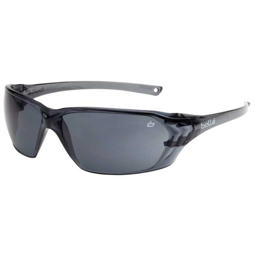 Bollé PRISM Safety Glasses with durable PC frame and sporty design, offering anti-scratch and anti-fog features.