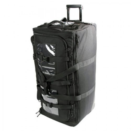 BLACKHAWK! A.L.E.R.T. 5 Bag with rolling handle and customizable compartments for gear organization and transport.