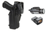 BLACKHAWK! Sig P320 holster with TLR-1 light and RXS250 optic in one compact bundle for tactical use.