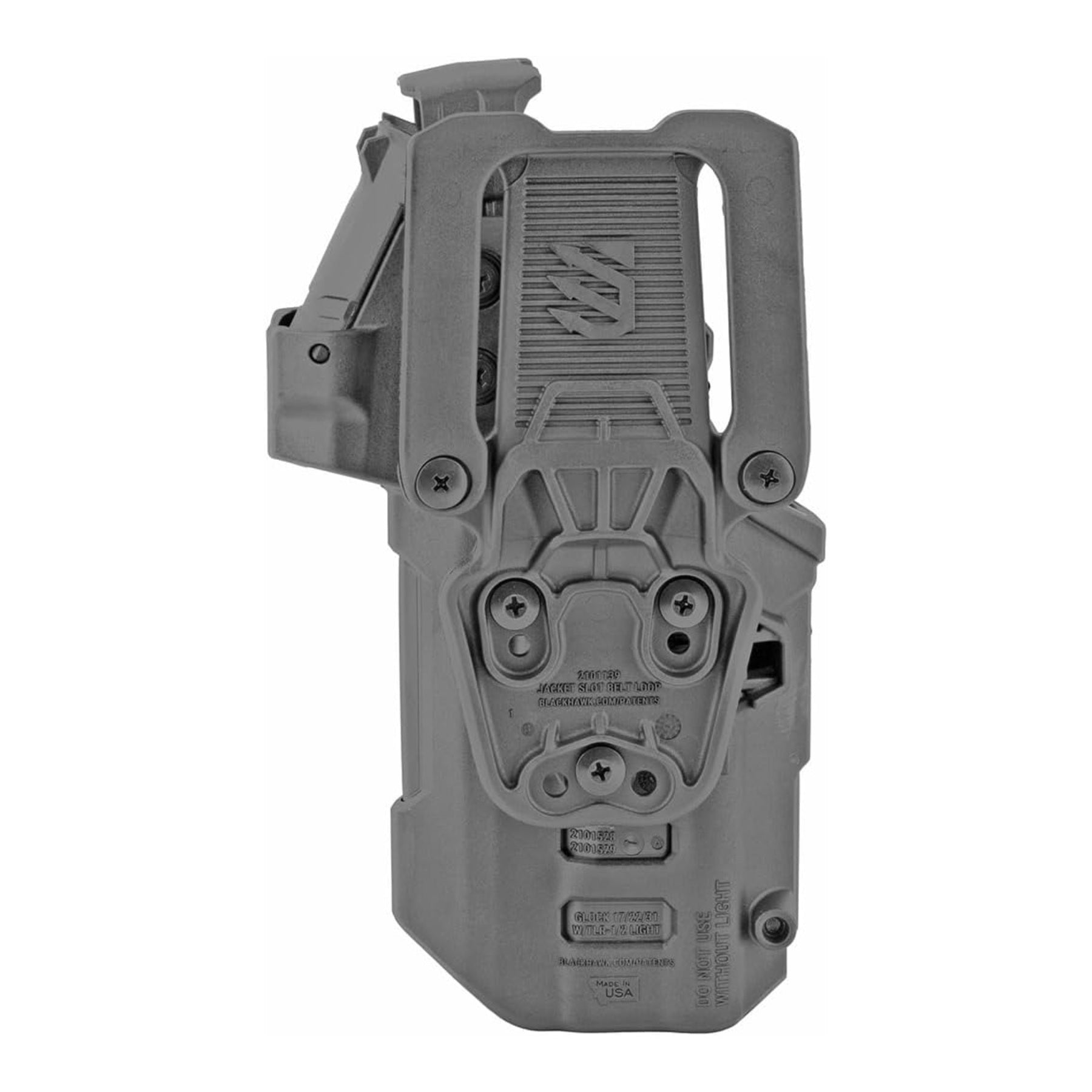 BLACKHAWK! T-Series Black L3D LB RDS Glock 17/19/22/23 w/TLR 7/8 Right-Hand 44NF00BKR UPC  604544677324 Rear
