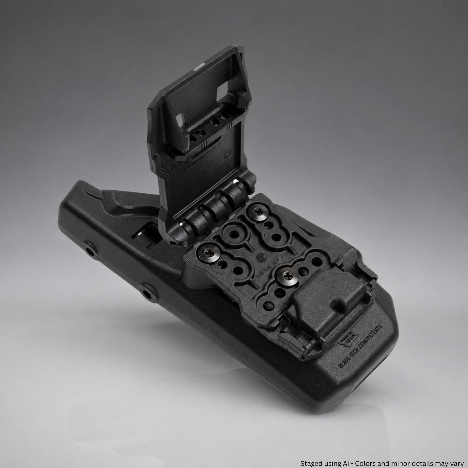 BLACKHAWK! TASER 7 Black Holster 44HT03BK on a gray background