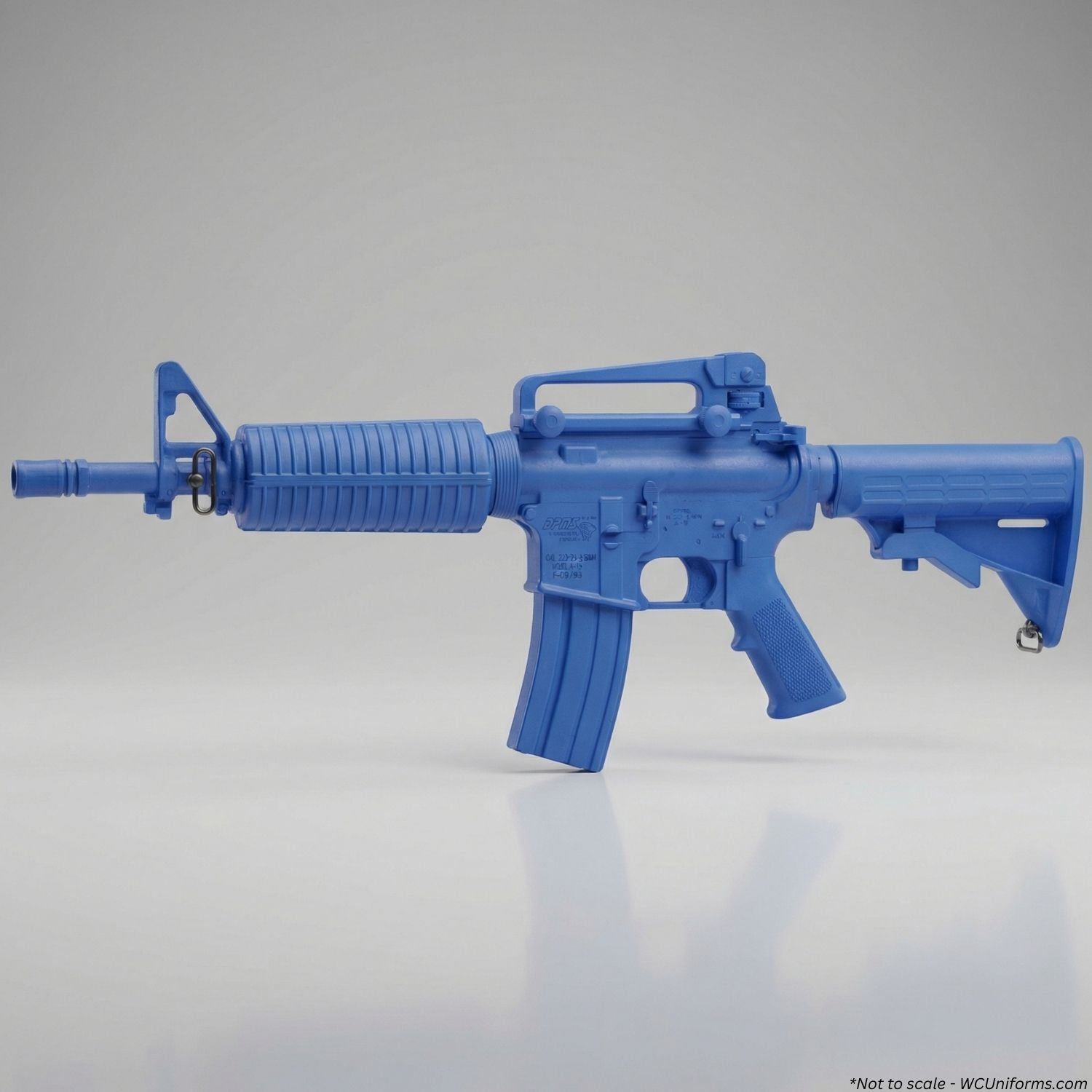 Blue Blue Training Guns By Rings Colt M4 Commando Closed Stock FSM4CCS on a gray background