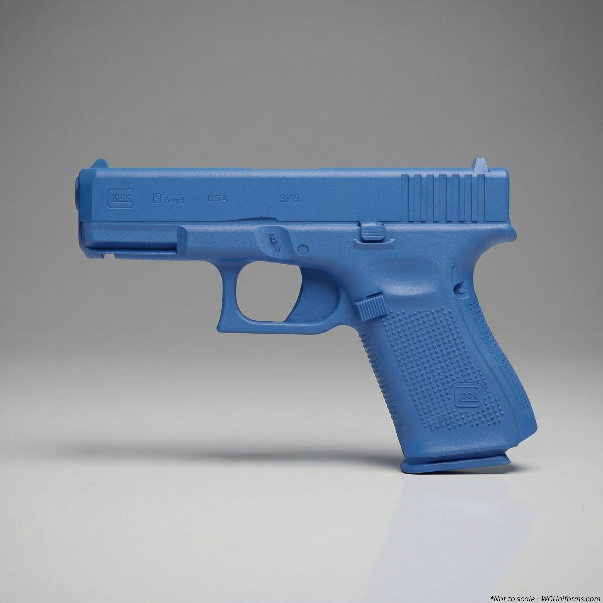 Blue Training Guns By Rings Glock 19/23/32 Gen 5 Firearm Simulator FSG19G5 on a gray background