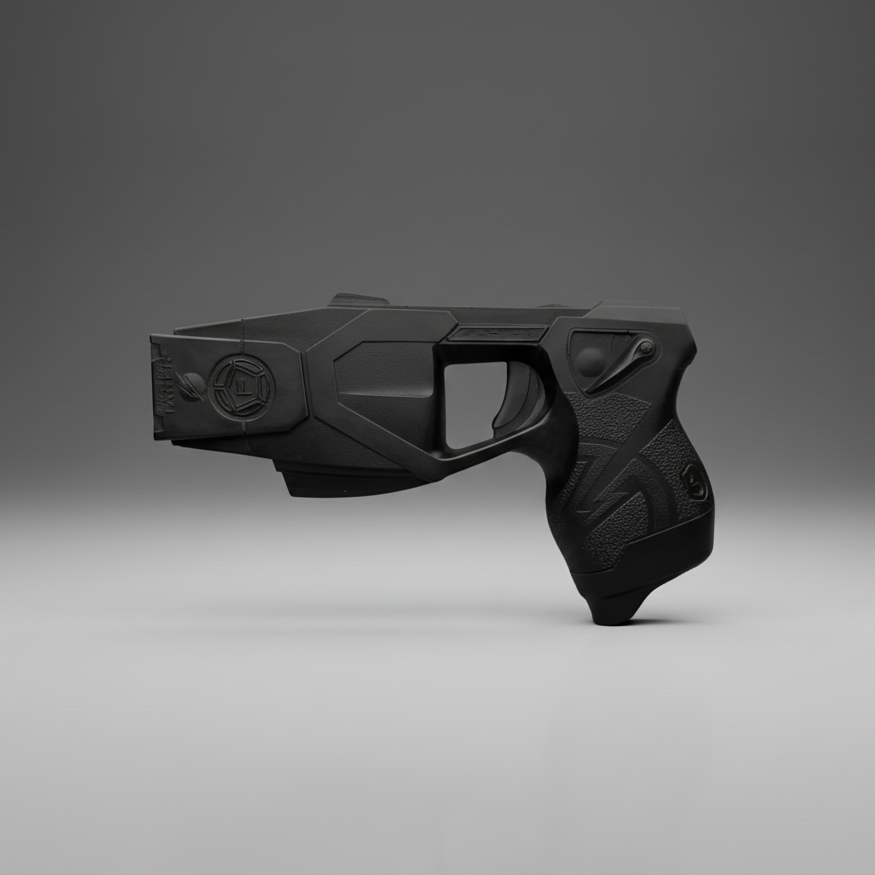 Blue Training Guns By Rings Simulation TASER X26P for Training - FSX26P Black on a gray background